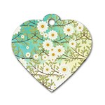 Springtime Scene Dog Tag Heart (Two Sides) Back