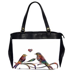Birds Abstract Exotic Colorful Office Handbags (2 Sides)  by Nexatart