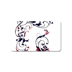 Scroll Border Swirls Abstract Magnet (name Card) by Nexatart