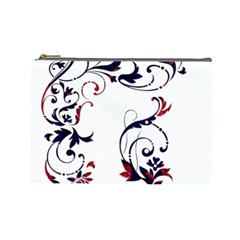 Scroll Border Swirls Abstract Cosmetic Bag (large)  by Nexatart