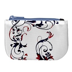 Scroll Border Swirls Abstract Large Coin Purse by Nexatart