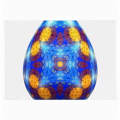 Easter Eggs Egg Blue Yellow Large Glasses Cloth