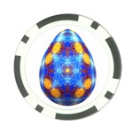 Easter Eggs Egg Blue Yellow Poker Chip Card Guard Front