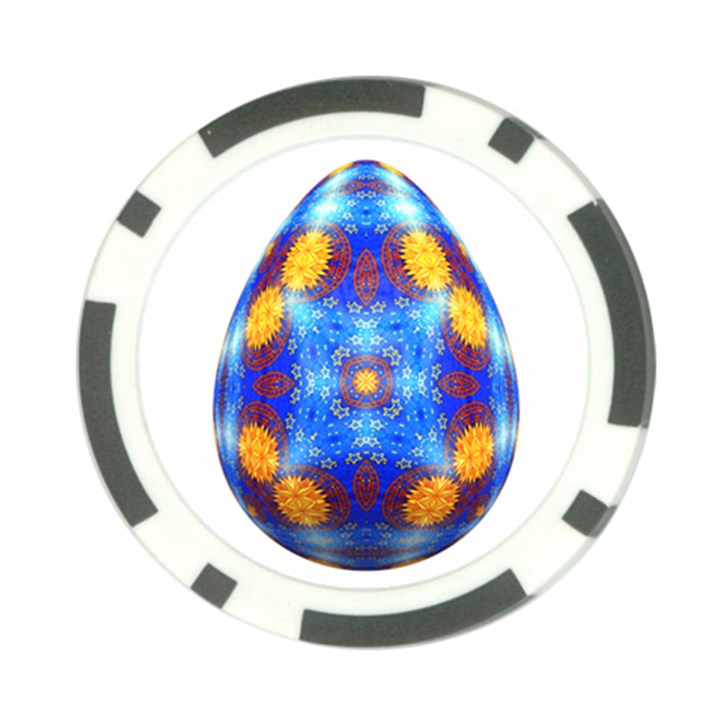 Easter Eggs Egg Blue Yellow Poker Chip Card Guard