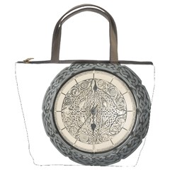 Clock Celtic Knot Time Celtic Knot Bucket Bags by Nexatart