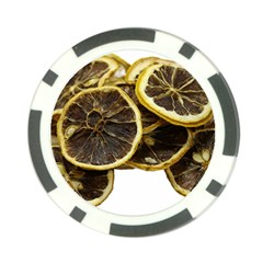 Lemon Dried Fruit Orange Isolated Poker Chip Card Guard