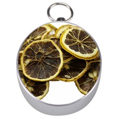 Lemon Dried Fruit Orange Isolated Silver Compasses