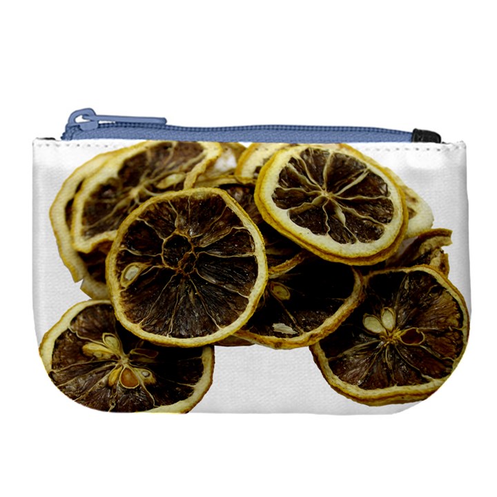 Lemon Dried Fruit Orange Isolated Large Coin Purse