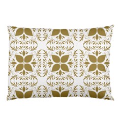 Pattern Gold Floral Texture Design Pillow Case by Nexatart
