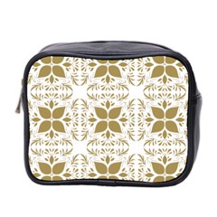 Pattern Gold Floral Texture Design Mini Toiletries Bag 2-side