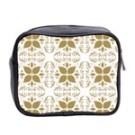 Pattern Gold Floral Texture Design Mini Toiletries Bag 2-Side Back