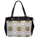 Pattern Gold Floral Texture Design Office Handbags Front