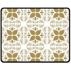 Pattern Gold Floral Texture Design Double Sided Fleece Blanket (medium) 