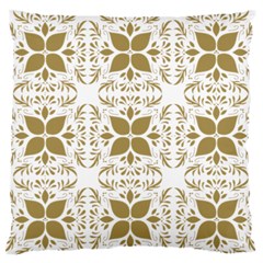 Pattern Gold Floral Texture Design Large Flano Cushion Case (one Side) by Nexatart