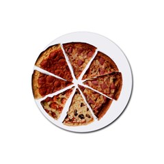 Food Fast Pizza Fast Food Rubber Coaster (round)  by Nexatart