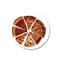 Food Fast Pizza Fast Food Magnet 3  (round) by Nexatart