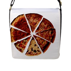 Food Fast Pizza Fast Food Flap Messenger Bag (l)  by Nexatart