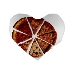 Food Fast Pizza Fast Food Standard 16  Premium Flano Heart Shape Cushions by Nexatart