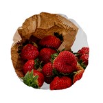 Strawberries Fruit Food Delicious Standard 15  Premium Round Cushions Front