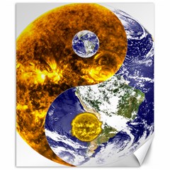 Design Yin Yang Balance Sun Earth Canvas 8  X 10  by Nexatart