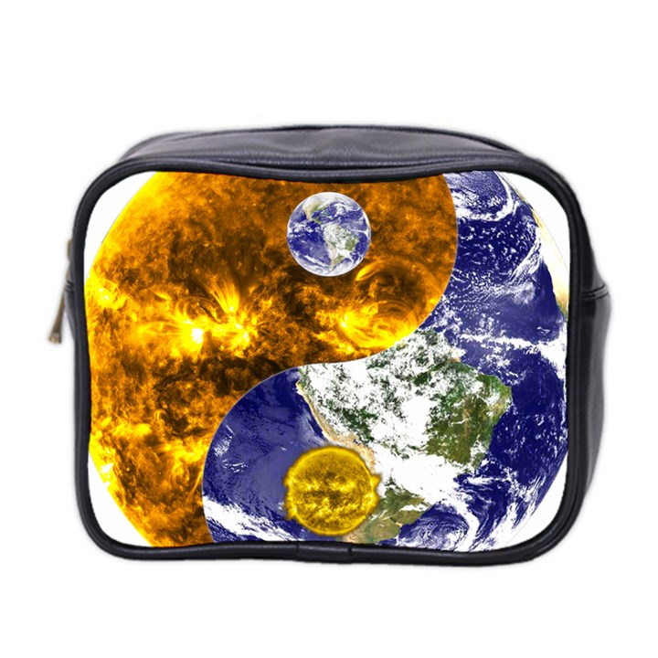 Design Yin Yang Balance Sun Earth Mini Toiletries Bag 2-Side