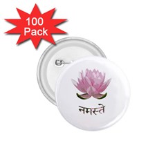 Namaste - Lotus 1 75  Buttons (100 Pack) 