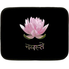 Namaste - Lotus Fleece Blanket (mini) by Valentinaart