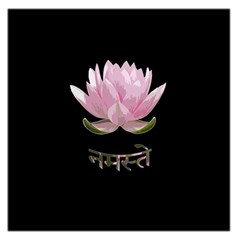 Namaste - Lotus Large Satin Scarf (square) by Valentinaart