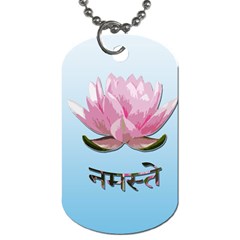 Namaste - Lotus Dog Tag (one Side) by Valentinaart