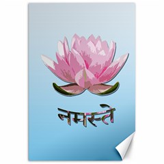 Namaste - Lotus Canvas 20  X 30   by Valentinaart