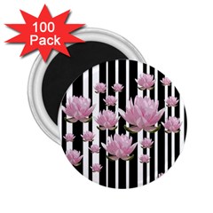 Namaste - Lotus 2 25  Magnets (100 Pack)  by Valentinaart