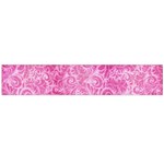 Pink Romantic Flower Pattern Denim Flano Scarf (Large) Front