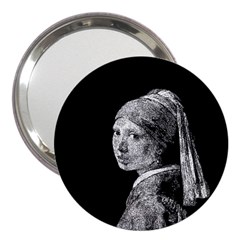 The Girl With The Pearl Earring 3  Handbag Mirrors by Valentinaart