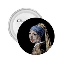 The Girl With The Pearl Earring 2 25  Buttons by Valentinaart