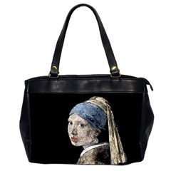 The Girl With The Pearl Earring Office Handbags (2 Sides)  by Valentinaart