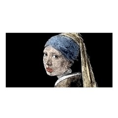 The Girl With The Pearl Earring Satin Shawl by Valentinaart