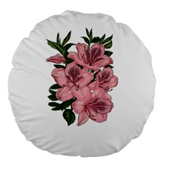 Orchid Large 18  Premium Flano Round Cushions by Valentinaart