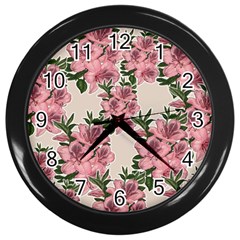 Orchid Wall Clocks (black) by Valentinaart