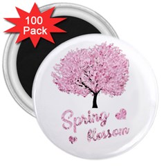 Spring Blossom  3  Magnets (100 Pack) by Valentinaart
