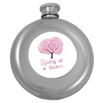 Spring blossom  Round Hip Flask (5 oz) Front