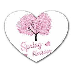 Spring Blossom  Heart Mousepads by Valentinaart