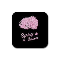 Spring Blossom  Rubber Coaster (square)  by Valentinaart