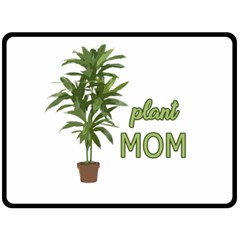 Plant Mom Double Sided Fleece Blanket (large)  by Valentinaart