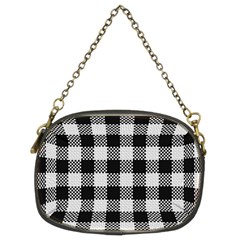 Plaid Pattern Chain Purses (two Sides)  by ValentinaDesign