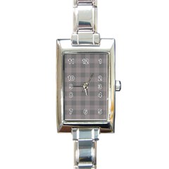 Plaid pattern Rectangle Italian Charm Watch