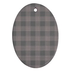 Plaid pattern Ornament (Oval)