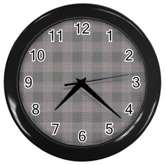 Plaid pattern Wall Clocks (Black)