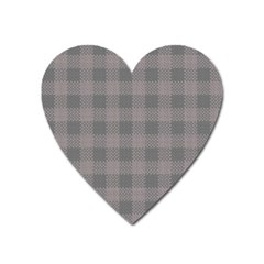 Plaid pattern Heart Magnet