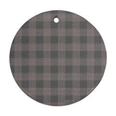 Plaid pattern Round Ornament (Two Sides)