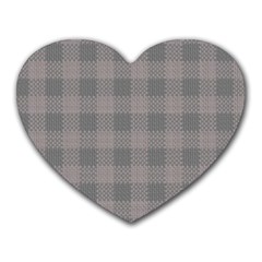 Plaid pattern Heart Mousepads